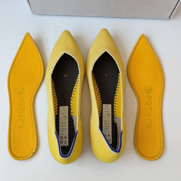 Rothy's Sunshine Yellow 'The Point' women's flats shoes - Picture 11 of 16